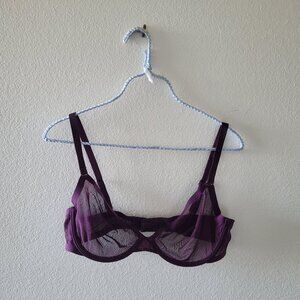 CUUP Plunge Unlined Mesh Bra